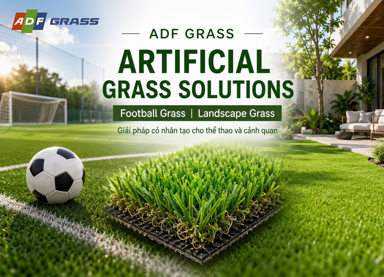 ADF Grass | Cỏ Nhân Tạo Sân Bóng & Sân Vườn