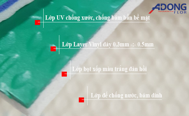 báo giá sàn vinyl thể thao